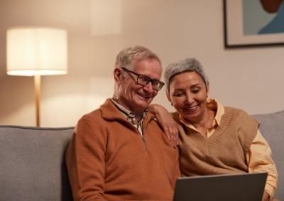 older couple with laptop