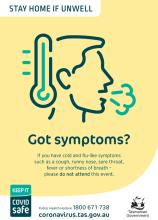 Events - Got symptoms - do not attend - A3 poster thumbnail