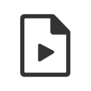 Icon of a video play symbol
